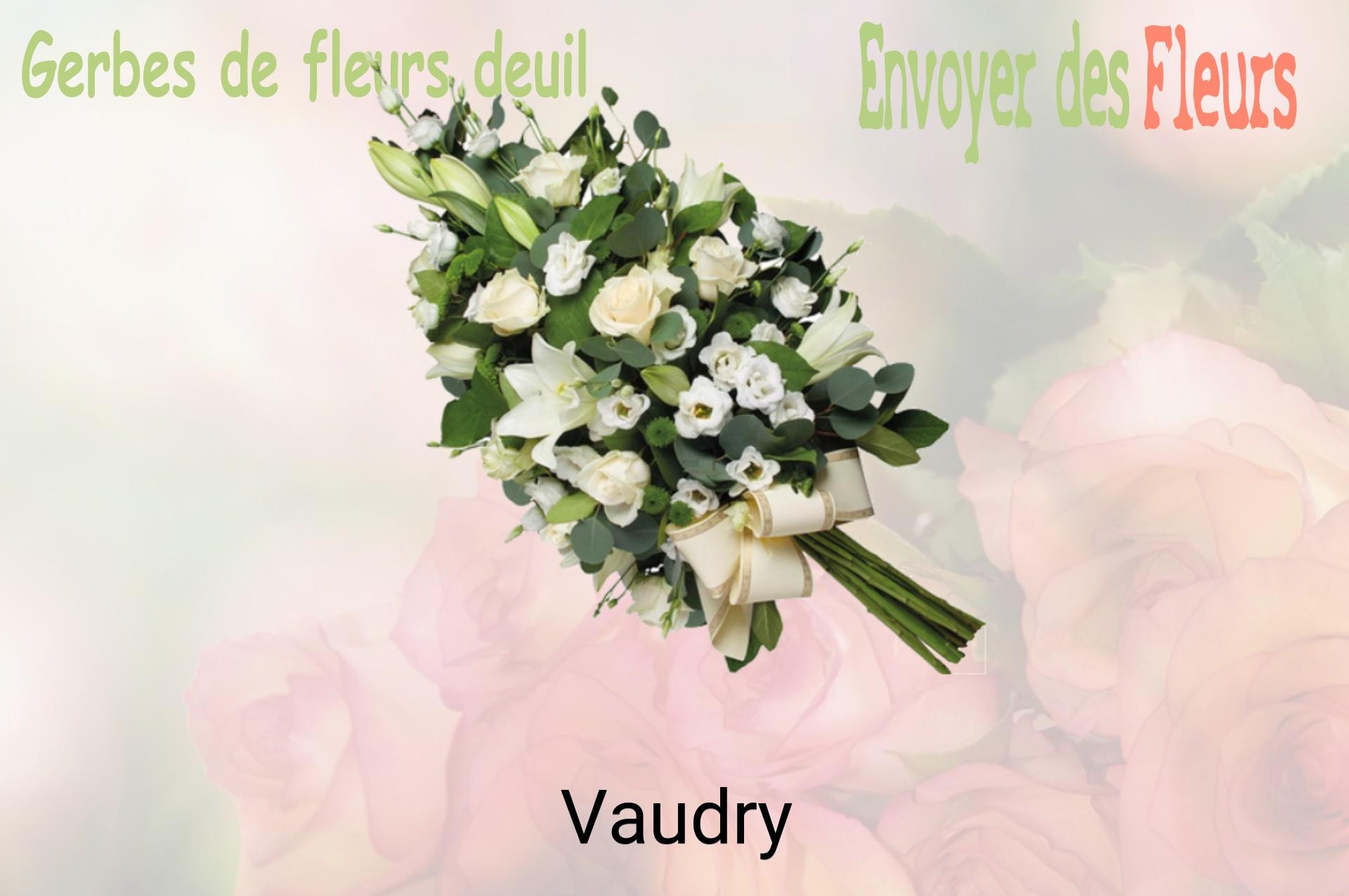 Gerbe de fleurs de deuil livrée à Vaudry